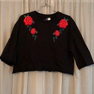 H&M Rose Crop Top